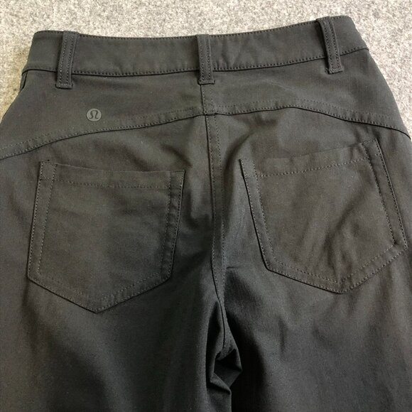 Lululemon City Sleek Slim Fit 5 Pocket Womens Size 2 Black Mid Rise Pants - Picture 10 of 13
